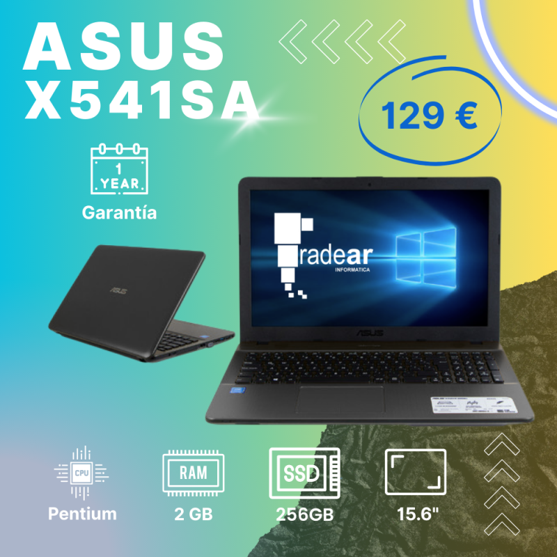 Asus X541SA 15.6" - Pentium - 2/256GB- Win 10 Pro