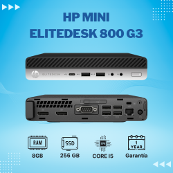 HP Mini Elitdesck 800 G3 - 8/256GB - i5-7500T