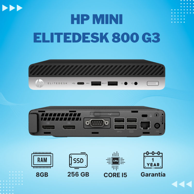 HP Mini Elitdesck 800 G3 - 8/256GB - i5-7500T HP Mini Elitdesck 800 G3 - 8/256GB - i5-7500T