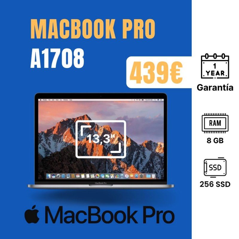 ook Pro A1708 13" - 8GB/256SSD - 2016 ook Pro A1708 13" - 8GB/256SSD - 2016