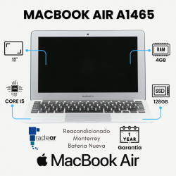 Macbook Air A1465 (2015) 4/128GB - Monterrey- Core i5