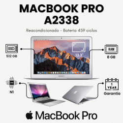 MacBook Air A2338 - 8/512GB - (Reacondicionado)