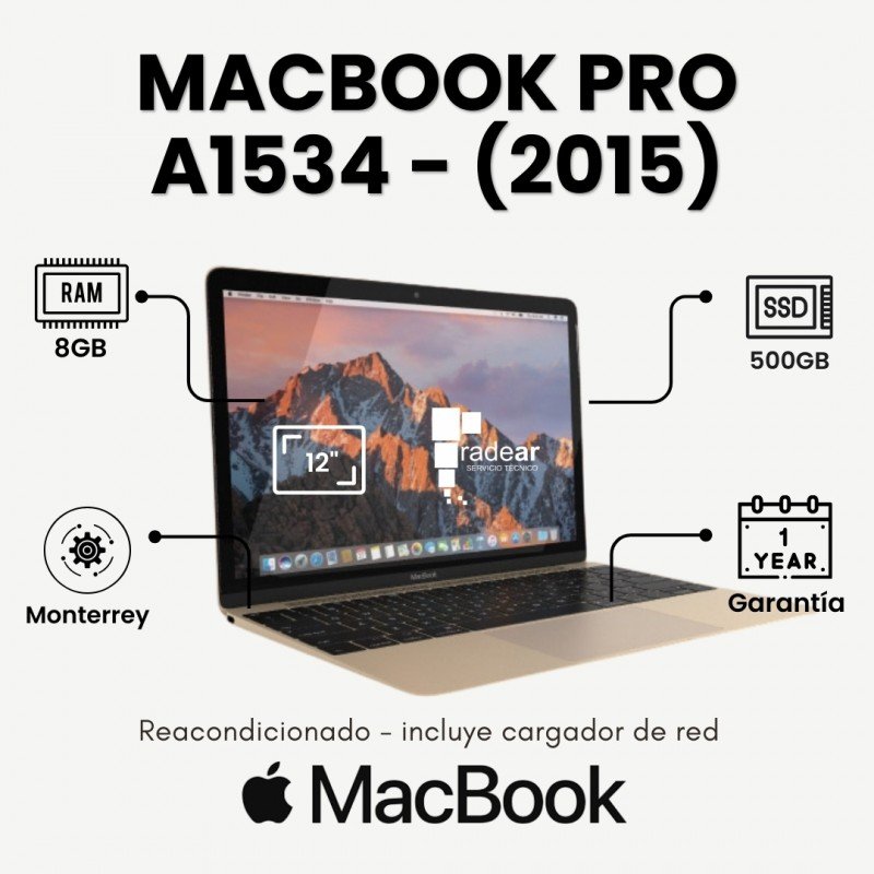 Macbook A1534 (2015) 12" - Monterrey - Reacondicionado