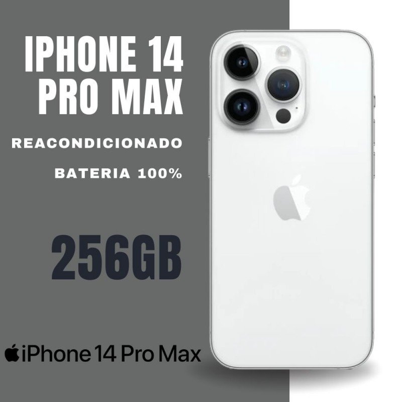 iPhone 14 Pro Max - 256GB - Reacondicionado - Bateria 100%