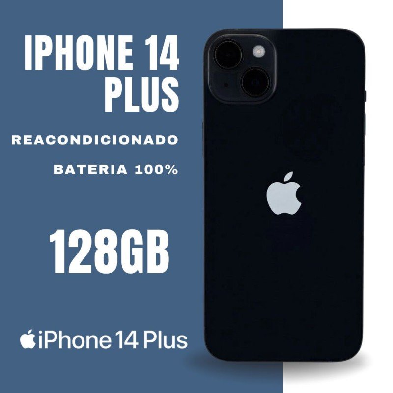 iPhone 14 Plus - 128GB - Reacondicionado - Batería 100%