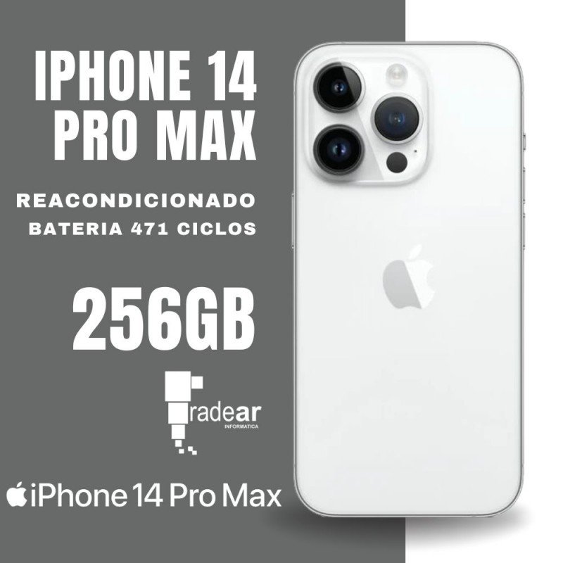iPhone 14 Pro Max - 256GB - Reacondicionado - Batería 471 ciclos